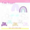 Cake Topper ARCOIRIS