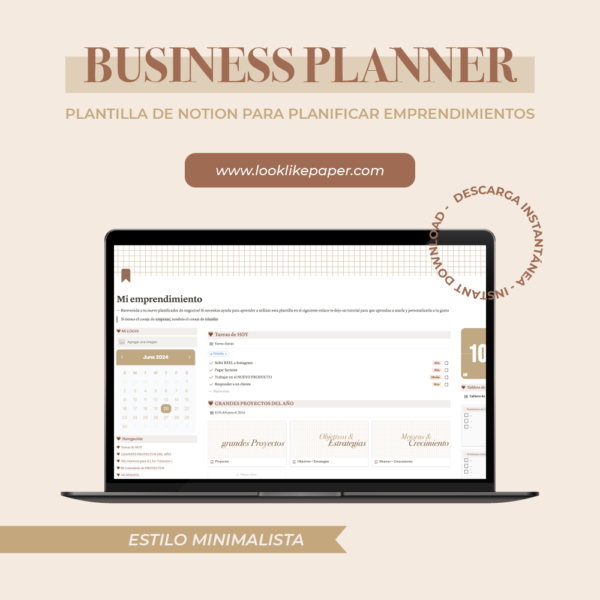 Planificador de negocios NOTION