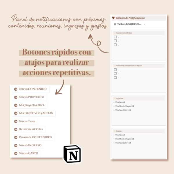 Planificador de negocios NOTION